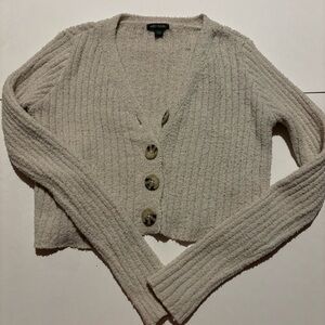 cream cropped cardigan from wild fable